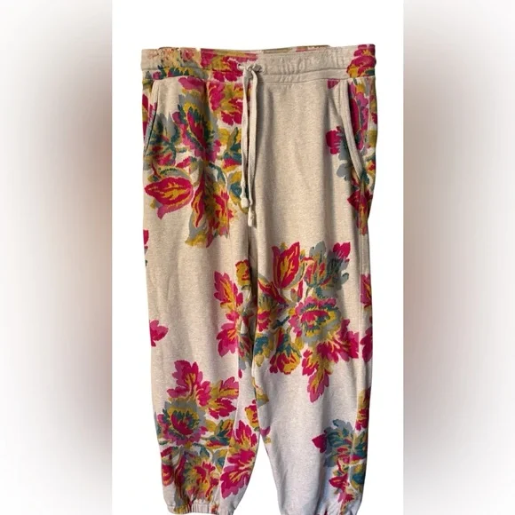 Saturday/Sunday by Anthropologie Camilla Floral Fleece Joggers - XL - Picture 2 of 8